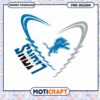 Detroit Lions PNG Heart Design Download