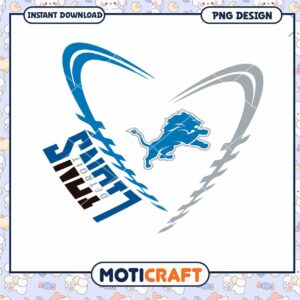 Detroit Lions PNG Heart Design Download Detroit Lions PNG Heart Design Download