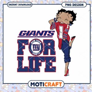 NY Giants Betty Boop PNG Design NY Giants Betty Boop PNG Design