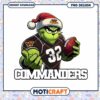 Grinch Commanders Football PNG Design 1 Grinch Commanders Football PNG Design