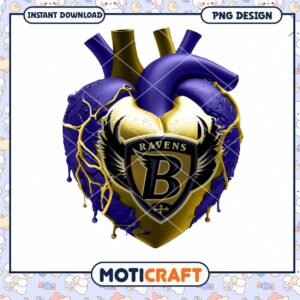 Ravens Heart PNG Sublimation Design