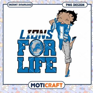Detroit Lions PNG Betty Boop Design