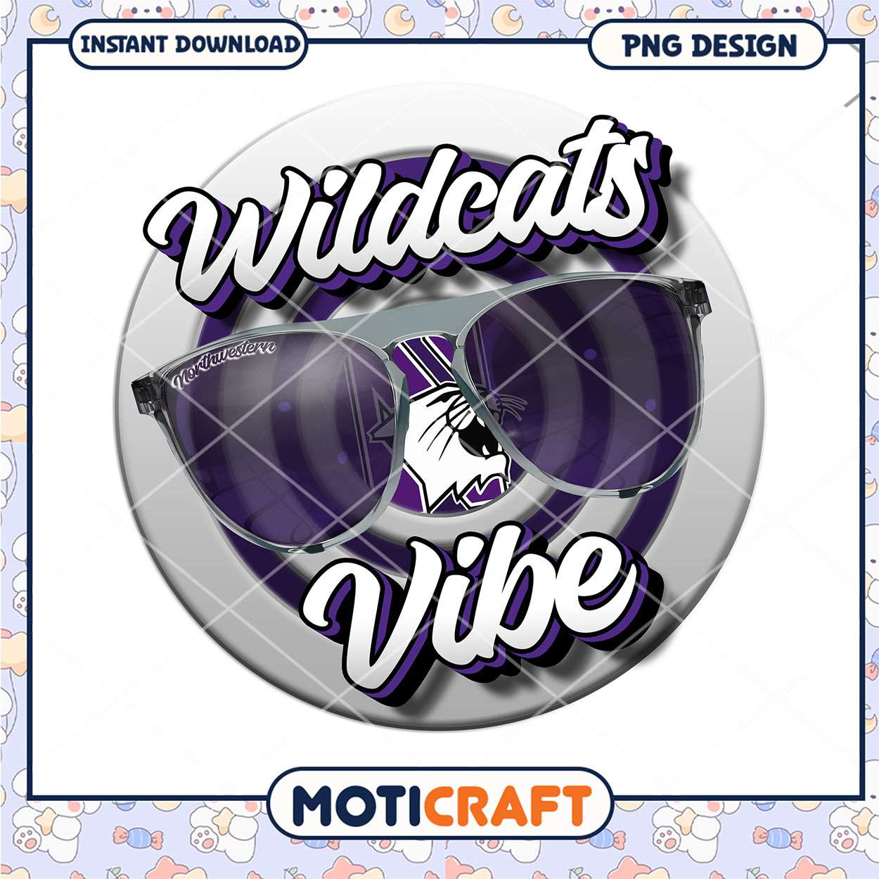 Wildcats Vibe PNG Design for Instant Download Art Wildcats Vibe PNG Design for Instant Download Art