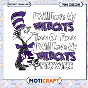Wildcats Love Design for Fans Instant Download PNG