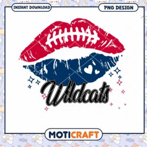 Wildcats Football Kiss PNG Design for Fans and Crafters