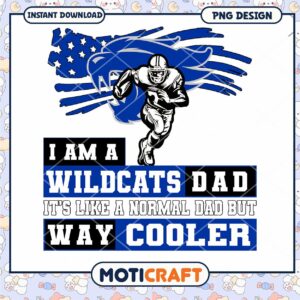 Wildcats Dad Football Design Instant Download PNG Art