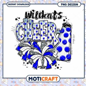 Wildcats Cheer PNG Design for Instant Download Fun
