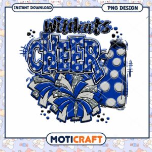 Wildcats Cheer PNG Design for Instant Download Art