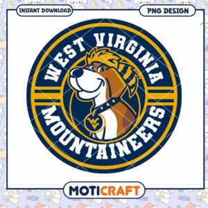 West Virginia Mountaineers Dog Mascot PNG Design Download