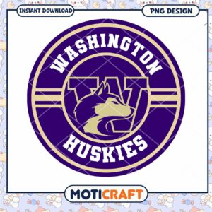 Washington Huskies Logo PNG Instant Download Design
