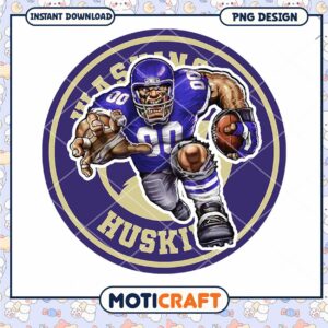 Washington Huskies Football PNG Graphic for Downloads