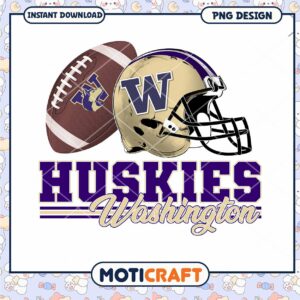 Washington Huskies Football PNG Design Instant Download