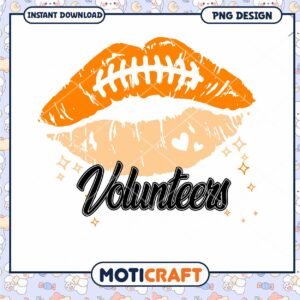 Volunteers Football Kiss Graphic PNG Instant Download