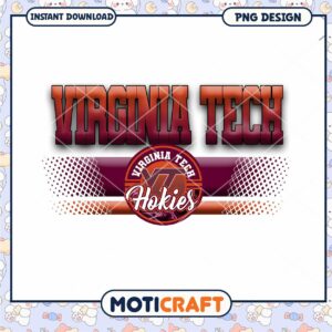 Virginia Tech Hokies PNG Design Instant Download Art