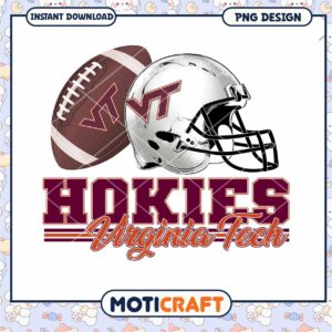 Virginia Tech Hokies Football PNG Graphic Design Download