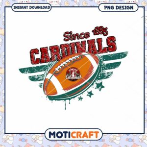 Vintage Stanford Cardinals Football PNG Design Download