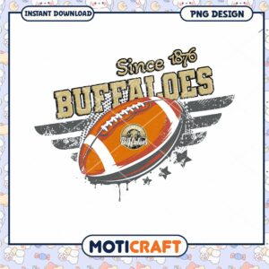 Vintage Buffaloes Football Design PNG Downloadable Art