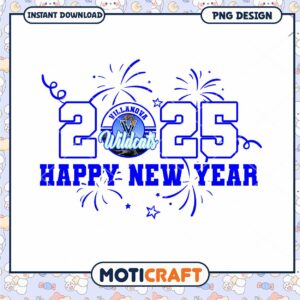 Villanova Wildcats Happy New Year 2025 PNG Design