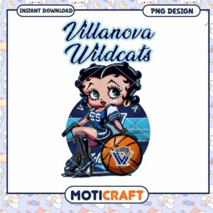 Villanova Wildcats Basketball PNG Instant Download Design
