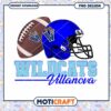 Villanova Wildcats Football Helmet and Ball PNG Design 2 Villanova Wildcats Football Helmet and Ball PNG Design