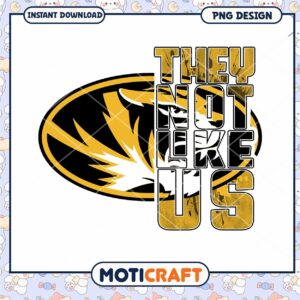 Vibrant Mizzou Inspired They Not Like Us PNG Design