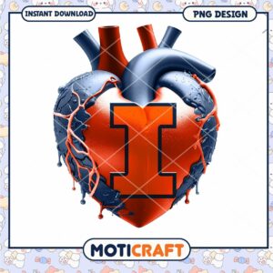 Vibrant Heart Design with Letter I for Creative Projects