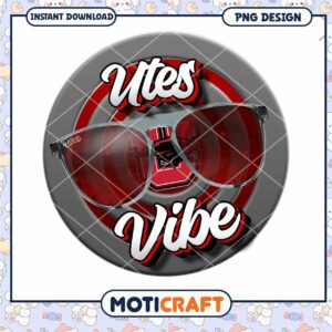 UTES Vibe Cool Sunglasses PNG Downloadable Design File