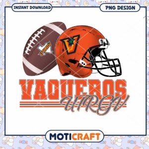 UTRGV Vaqueros Football PNG Design Instant Download