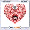 Utah Utes Heart PNG Design for Instant Download