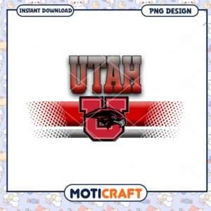Utah Red Hawks Logo Design Instant Download PNG File