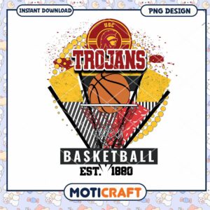USC Trojans Basketball PNG Instant Download Design Art