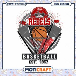 UNLV Rebels Basketball PNG Design Instant Download Art