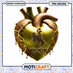 Unique Wyoming Heart PNG Design for Instant Download