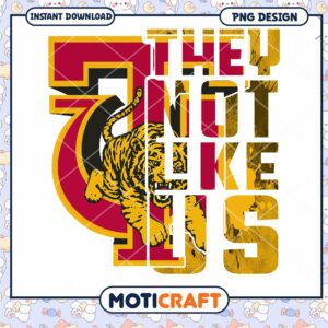 Unique They Not Like Us Tiger Design Instant Download PNG