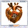 Unique Orange Heart PNG Design for Instant Download