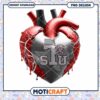Unique Heart Design with Texas State Outline PNG Image