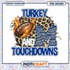 Turkey Touchdowns Sports PNG Design for Instant Download