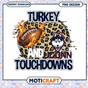 Turkey Touchdowns UConn Football PNG Design Download