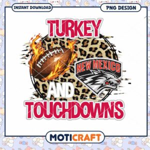 Turkey Touchdowns PNG Design for Football Fans 2023