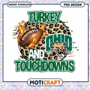 Turkey Touchdowns Ohio Football PNG Digital Download Design
