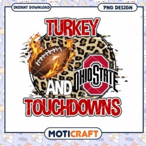 Turkey Touchdowns Ohio State Football PNG Design Download
