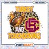 Turkey Touchdowns Football PNG Instant Download Design