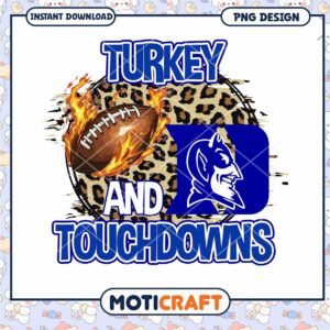 Turkey Touchdowns Football PNG Graphic Design Download