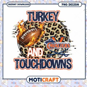 Turkey Touchdowns Football PNG Design Instant Download