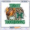 Turkey Touchdowns Football PNG Design for Download