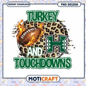 Turkey Touchdowns Football PNG Design for Download