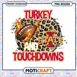 Turkey Touchdowns Football PNG Design for Fans
