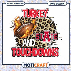 Turkey State Touchdowns Football PNG for Instant Download