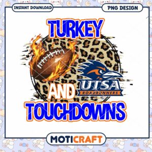 Turkey and Touchdowns UTSA Football PNG Design Download
