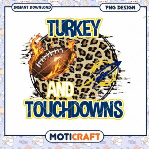 Turkey and Touchdowns PNG for Thanksgiving Sports Fans